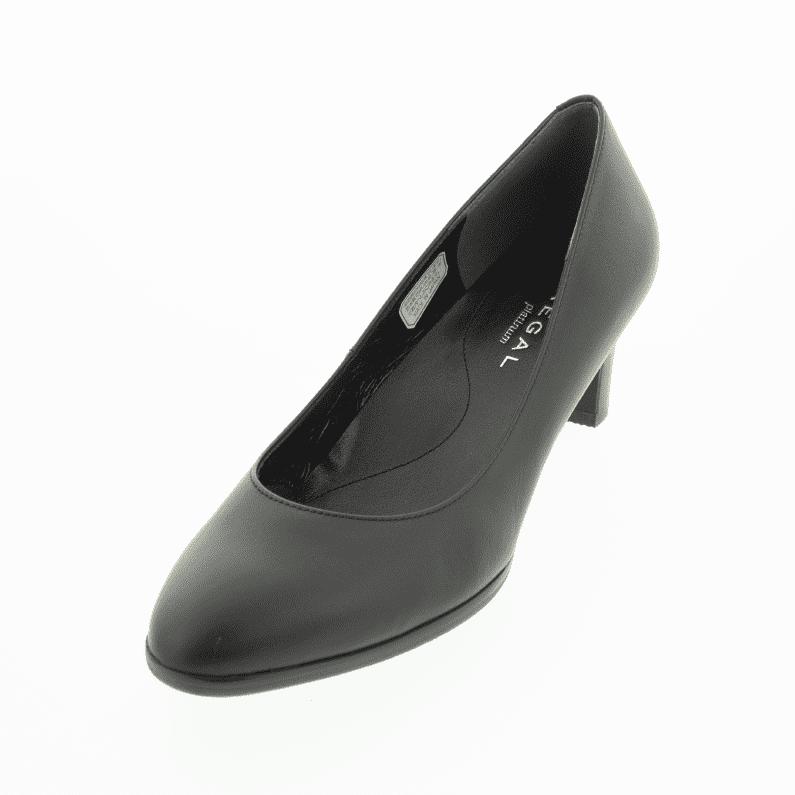 リーガル REGAL レディース パンプス プレーン F14JAE 本革 レザー ビジネス フォーマル 就活 リクルート 冠婚葬祭 ブラック 黒 ヒール5.5cm