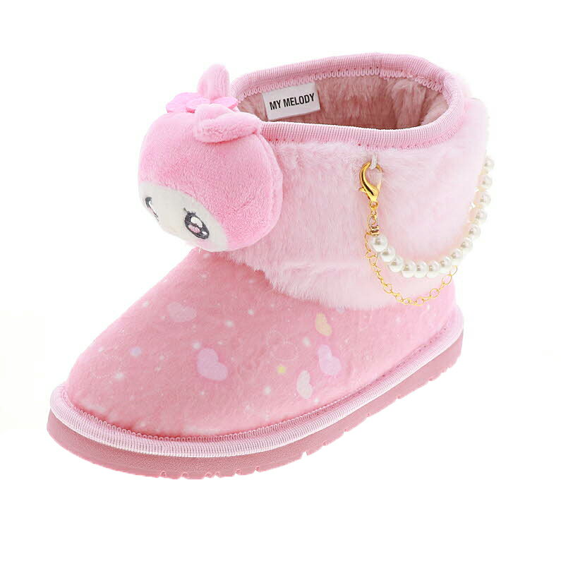 Sanrio サンリオ マイメロ マイメロディ キッズ ブーツ ムートン調 H81245 ふわふわ ファー パールアク..