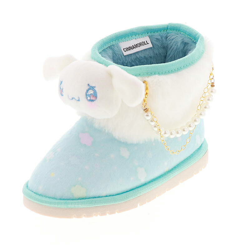 Sanrio サンリオ シナモロール シナモン キッズ ブーツ ムートン調 H81245 ふわふわ ファー パールアク..