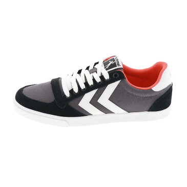 ヒュンメル レディース スニーカー キャンバス シューズ ローカット hummel スリマースタディール ロー 208967 2001 BLACK 黒 ブラック 22.5cm〜25.0cm