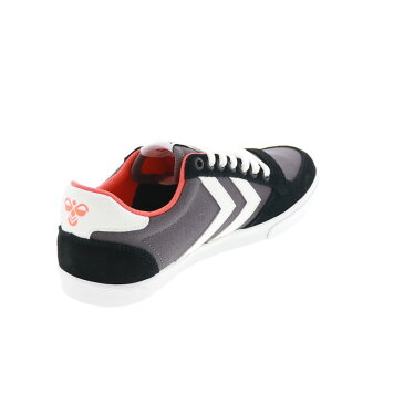 ヒュンメル レディース スニーカー キャンバス シューズ ローカット hummel スリマースタディール ロー 208967 2001 BLACK 黒 ブラック 22.5cm〜25.0cm