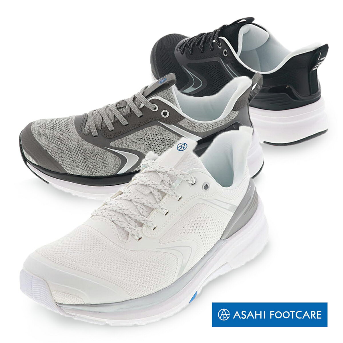 アサヒシューズ メンズ スニーカー ローカット ASAHI アサヒ フットケア AFC 001 健康 やわらか設計 吸..