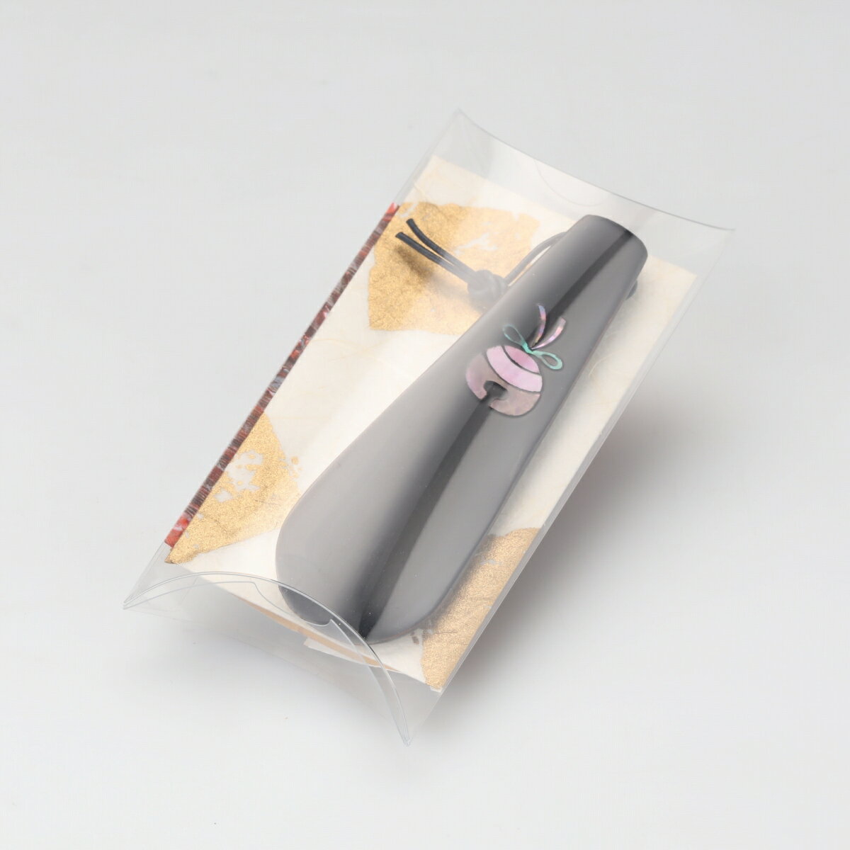 【高岡漆器】靴べら 鈴 黒