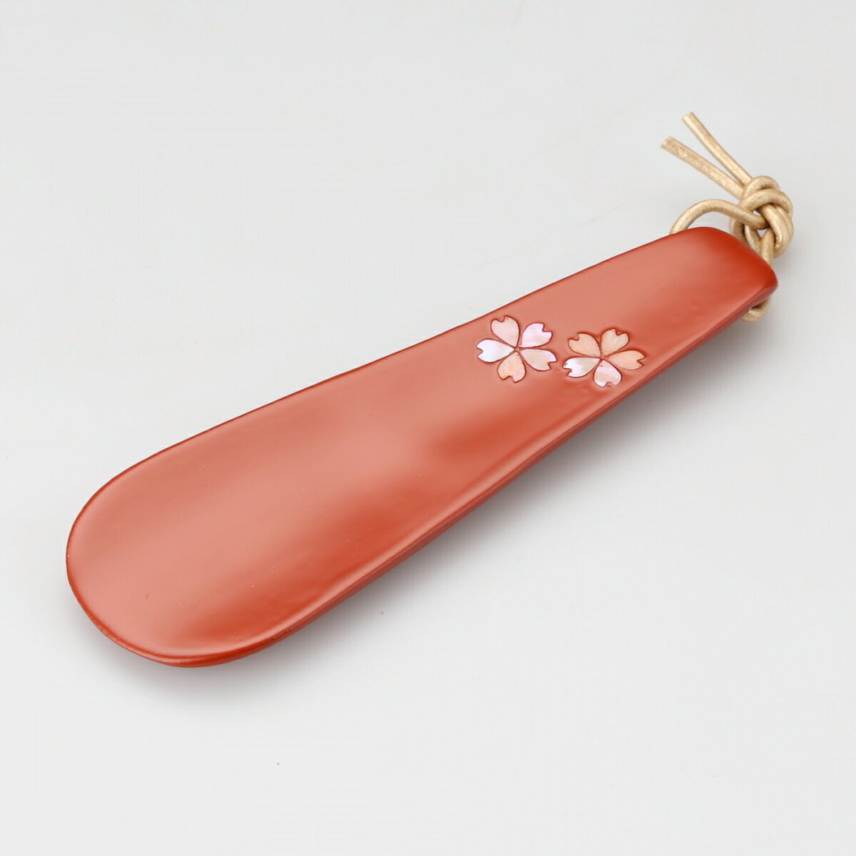 【高岡漆器】靴べら 桜 朱