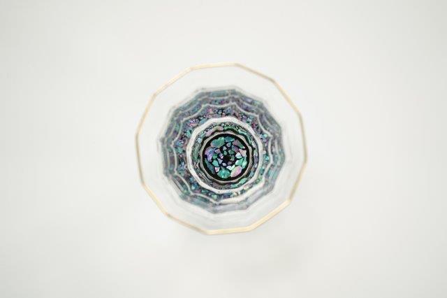 高岡漆器 金杯 万華鏡 石垣 黒 ぐい呑み ぐ...の紹介画像2