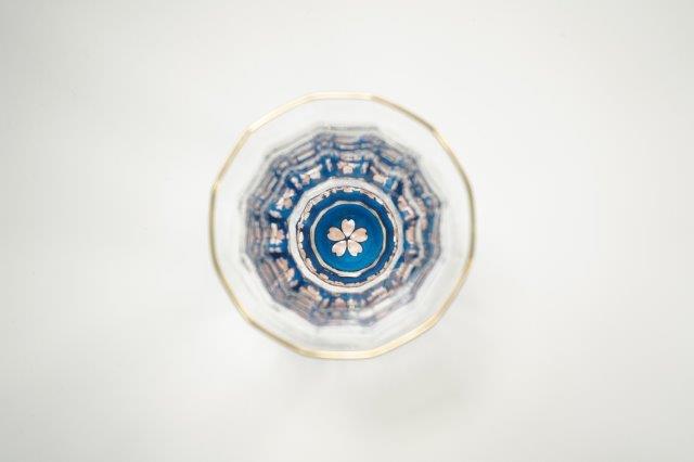 高岡漆器 金杯 万華鏡 桜 ブルー ぐい呑み ...の紹介画像2