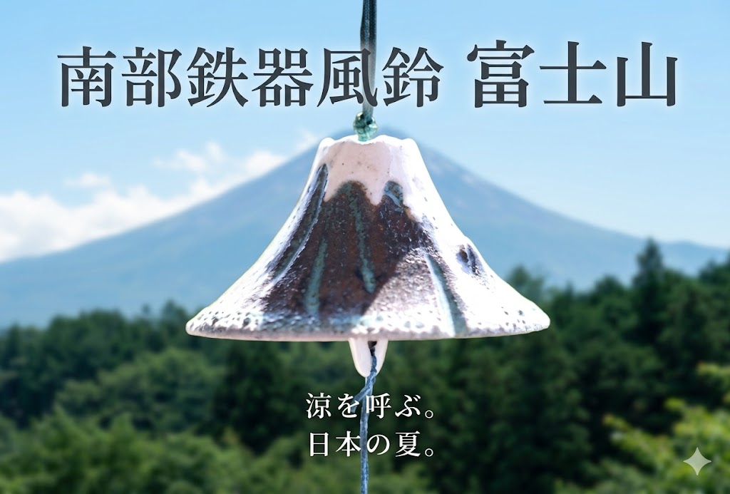 南部鉄器 鉄 風鈴 富士山(青) おしゃれ オシャレ かわいい 可愛い 音色 の 良い 風...