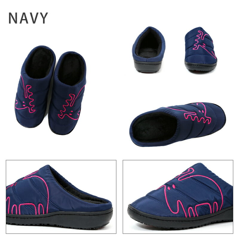 MOZ モズ クロッグ ダウンシューズ ふわモコ クッションインソール 滑りにくい ar470