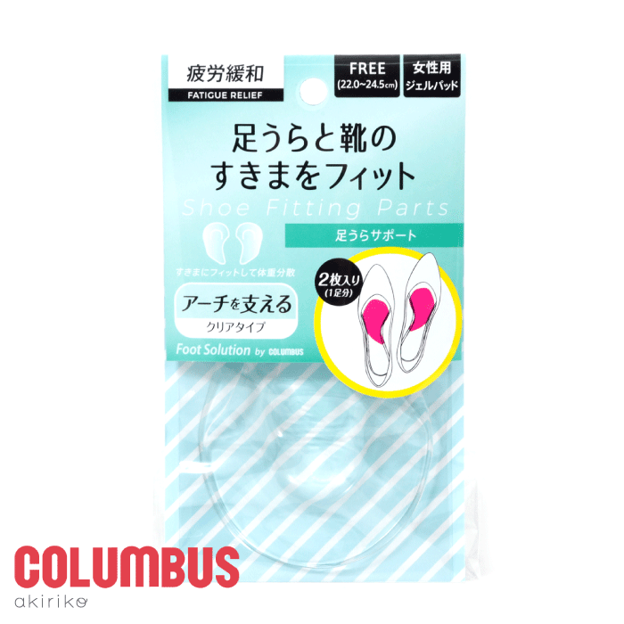 メール便185円 COLUMBUS コロンブス フットソリューション 足うらサポート 透明パッド cb-ashiurasupport RSL