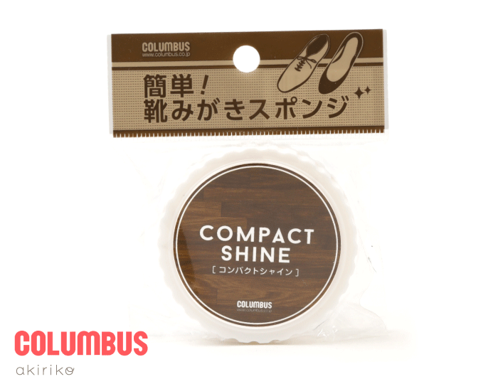 メール便185円 COLUMBUS コロンブス コンパクトシャイン 携帯 レザーツヤ出し 靴磨き スポンジ 無色 cb-compactshine RSL