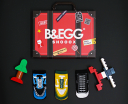 B&EGG SHOOX スニーカー型ソックス 靴下 子ども用 ボックス入り 6足セット begg-shoox-babygiftset