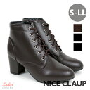 NICE CLAUP ショートブーツ レースアップ サイドファスナー レディース S~LL th1600
