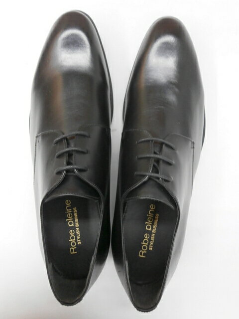 低価再入荷 Robe pleine（ロベプラン） プレーントゥ 本革ビジネスシューズ RP-3001（ブラック） メンズ 靴：紳士靴ブランド