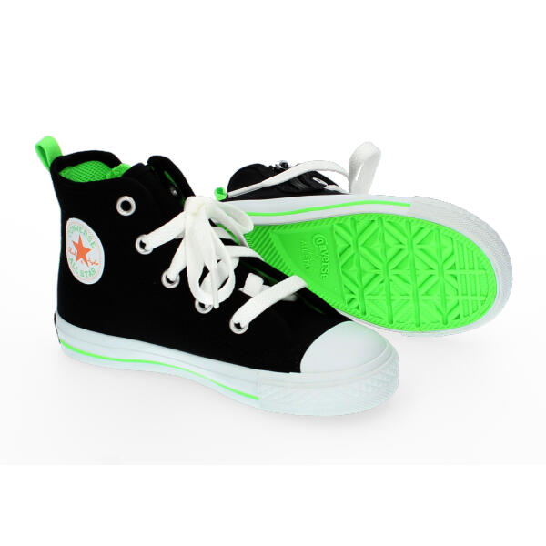 【送料無料】正規品 converse コンバース CHILD ALL STAR N NEONACCENT Z HI チャイルドオールスターN ネオンアクセント キッズハイカットスニーカー ムーンスター【CV-3SC290】子供用 男の子 女の子 ファスナー 着脱簡単 通学 新学期□cv-3sc290□