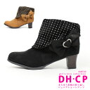 【在庫限り】ジュニア 女の子 ショート ブーツ CHERRY PAI DH.CP ダイイチ 【DAI9752】 折り返し マジックテープ ヒール スエード リボ...