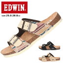 【送料無料】 メンズ 軽量 サンダル EDWIN トランソニック【EW9301】 調整ベルト コルク カジュアル EDWIN エドウィン EVA □ew9301□