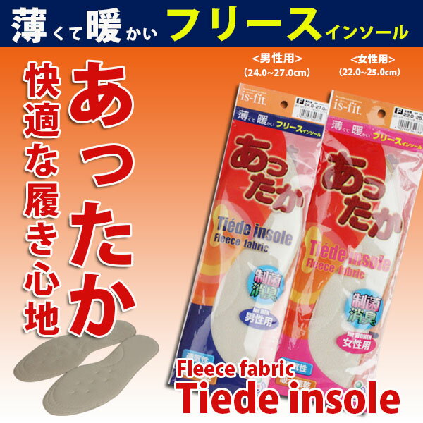 【あす楽】【ゆうパケット対象】 ティエード インソール モリト 【TIEDE-INS】 メンズ レディース フリーサイズ カットタイプ フリース 制菌 消毒 通気性 吸水 速乾 暖かい □tiede-ins□