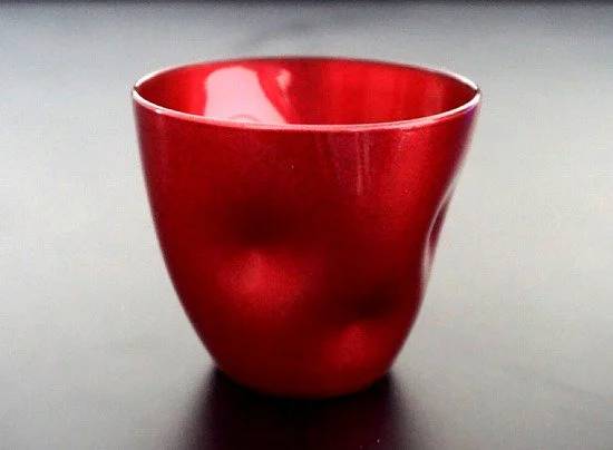フリーカップ　メタル YOSHIHIKO FUJII 漆塗り 伝統工芸 漆器 漆ガラス 金箔 食洗機対応 贈り物 ガラス器 塗り 黒江