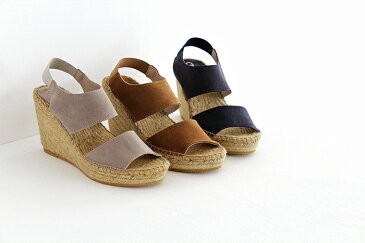 【SALE 20%OFF】Calzanor カルザノール エスパドリーユ サンダル No.1304 SERRAJE スエード ウェッジソールサンダル レディース 靴