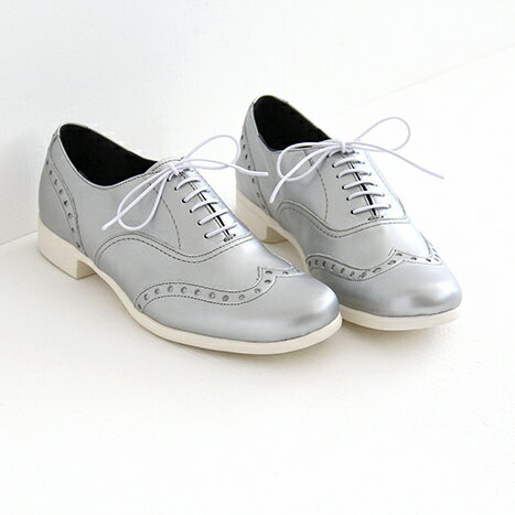 ショセ トラベル シューズ / TRAVEL SHOES by chausser トラベルシューズ バイ ショセ ウイングチップ レースアップシューズ TR-004 シルバー/ホワイト レディース 靴