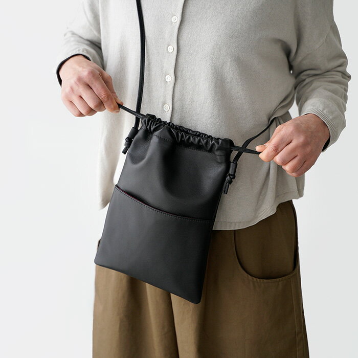 CLASKA "DO" クラスカ ドー シープレザー ショルダーバッグ SHEEP LEATHER DRAWSTRING SHOULDER 42110633 レディース レザー バッグ 巾着 bag