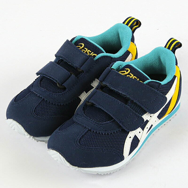 asics アシックス SUKUSUKU スクスク スニーカー キッズ アイダホミニ TUM 186-5001 ネイビー/ホワイト 16〜18cm 靴 シューズ マジックテープ 通園 ギフト プレゼント