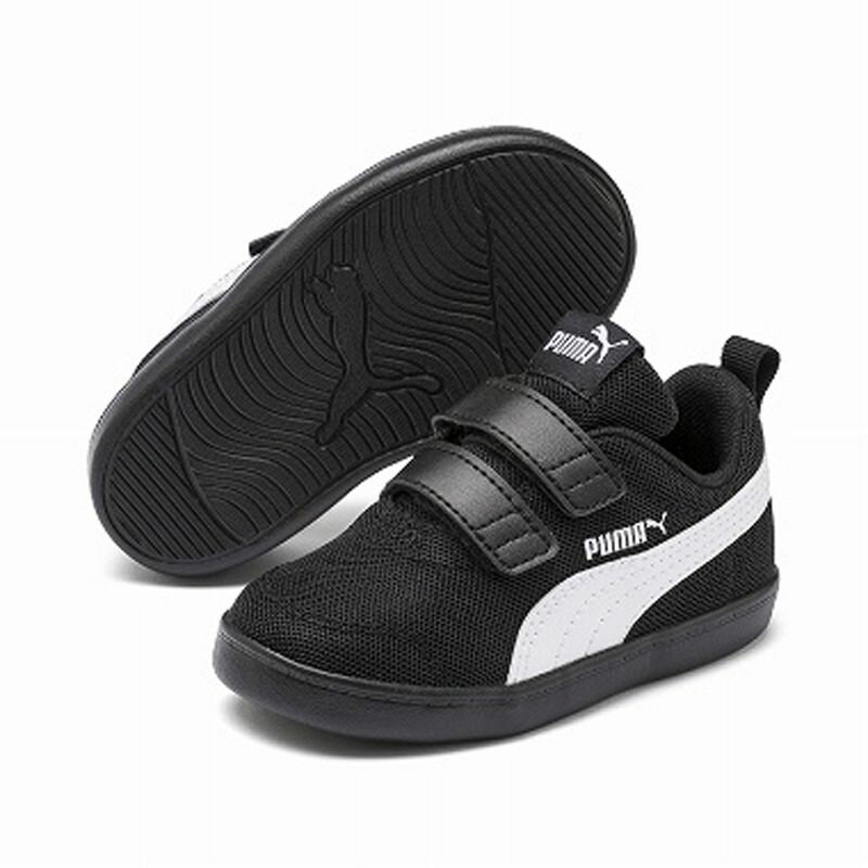 9/11まで使えるクーポン配布中★ プーマ PUMA スニーカー インファント PMJ-371759 コートフレックス V2 メッシュ V ト (04)プーマ ブラック/プーマ ホワイト 12.0〜16.0cm ベビー キッズ 靴 シューズ 20SS マジック テープ バンド ベルト