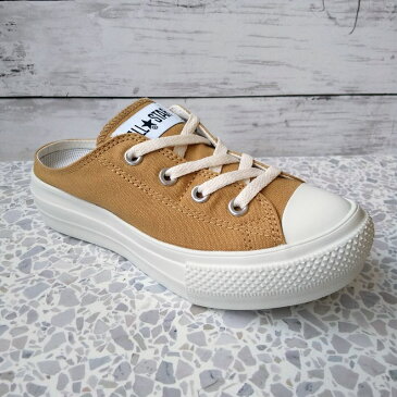 コンバース converse スニーカー レディース ALL STAR LIGHT PLTS MULE SLIP OX オールスター ライト PLTS ミュール スリップ OX 304160 ベージュ 靴 シューズ ミュール サボサンダル スリッポン レディース スニーカー 厚底