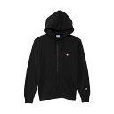 チャンピオン Champion C3-Q103 CASUAL WEAR ウェア(メンズ・ユニ) FULL ZIP HOODED SWEATSHIRT ブラック 20FW 【5～7営業日以内に発送】