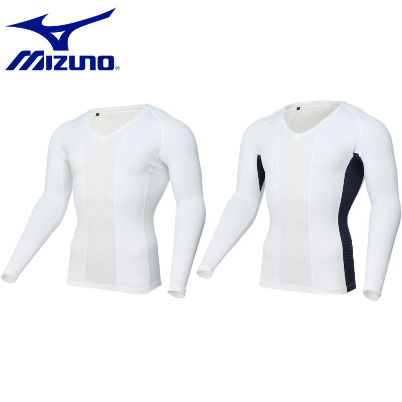 ミズノ メンズ ソーラーカットスーパークールII アパレル Vネック 吸汗速乾 クーリング UVカット ストレッチ 送料無料 Mizuno E2MJA002