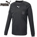 プーマ メンズ LS レフリーシャツ サッカー アパレル 競技 審判ウェア 日本製 ブラック 黒 送料無料 PUMA 705378