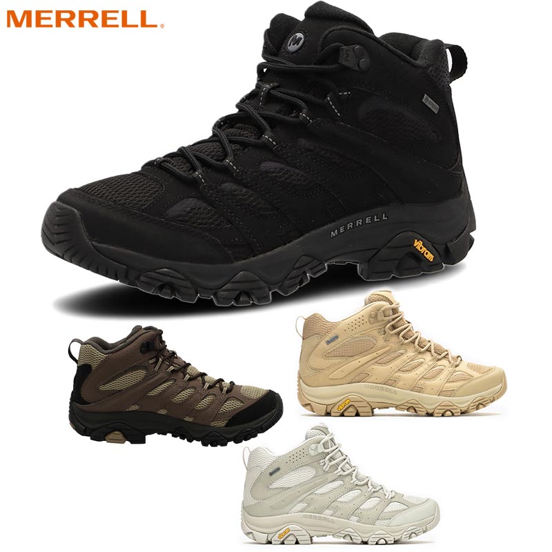 メレル メンズ MOAB 3 SYNTHETIC MID GORE-TEX R スニーカー 靴 シューズ ゴアテックス 防水 ハイカット ハイキング アウトドア ブラック 黒 送料無料 MERRELL J5002 J5004