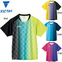 ヴィクタス メンズ レディース バーティカルグラデーション ゲームシャツ 卓球 ウェア 競技 半袖 吸汗速乾 伸縮 抗菌 防臭 UVカット J.T.T.A公認 ...