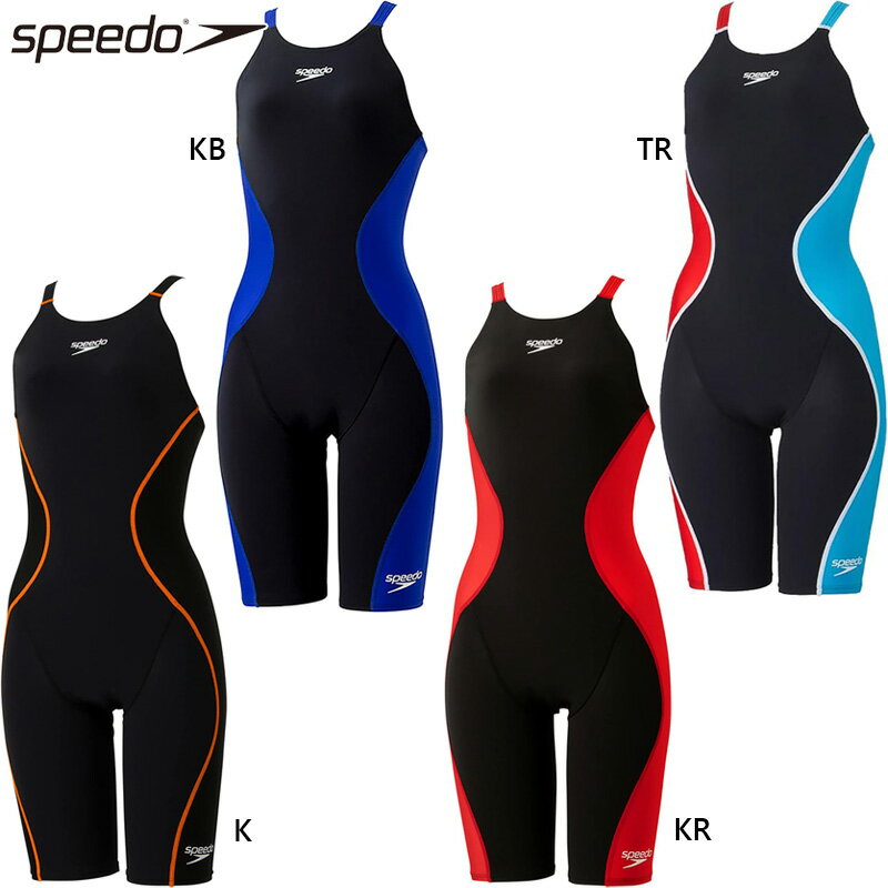 スピード ジュニア キッズ ガールズ プロハイブリッド2 オープンバック ニースキン 競泳水着 水泳 スイムウェア 競技 プール トレーニング ストレッチ 撥水 ブラック 黒 ブルー レッド 青 赤 送料無料 speedo SCG12201F