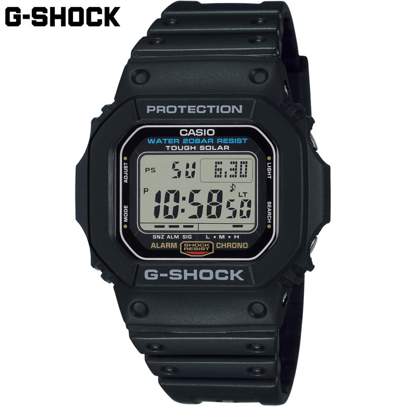 国内正規品 カシオ メンズ G-SHOCK Gショック 時計 ウォッチ 腕時計 衝撃に強い 20気圧防水 ソーラー 暗所で見やすい 送料無料 CASIO G-5600UE(2)