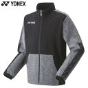 ヨネックス メンズ ユニニットウォームアップシャツ アパレル 長袖 UVカット 吸汗速乾 制電 ブラック 黒 送料無料 YONEX 50137