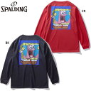 スポルディング スポーツ ジュニア キッズ ジュニア ロングスリーブTシャツ パトリック スター ビッグフェイス バスケットボール ウェア 競技 ブラック 黒 ...