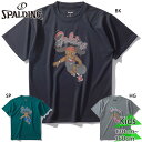 スポルディング スポーツ ジュニア キッズ ジュニアTシャツ ビーグル レッツ プレイ フープス バスケットボール ウェア 競技 吸水速乾 UVカット ブラック...