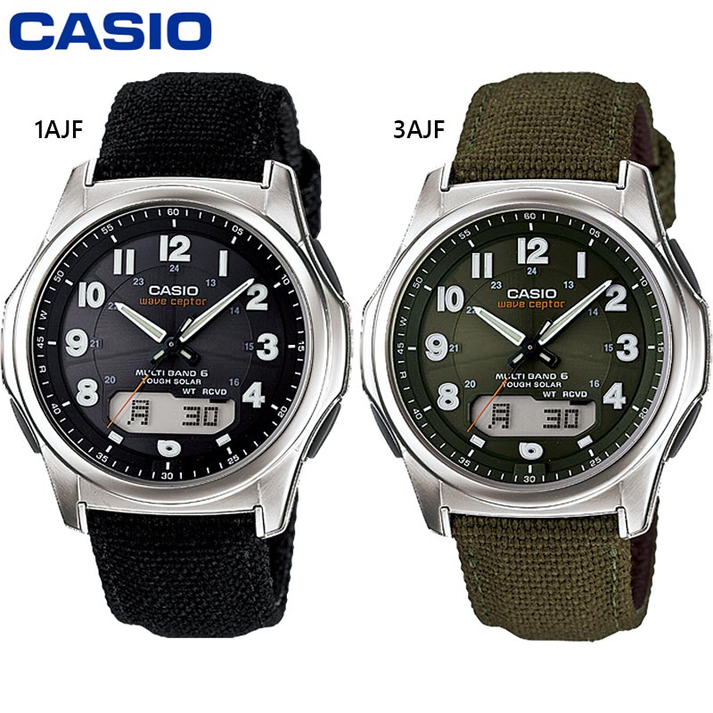 カシオ メンズ 時計 ウォッチ 腕時計 ソーラー 布バンド 2気圧防水 カジュアル 海外旅行 軽量 耐久 アナデジ 送料無料 CASIO WVA-M630B