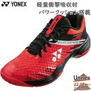 3E 幅広 ワイド ヨネックス メンズ レディース パワークッションカスケードアクセル 靴 シューズ バドミントン 競技 部活 試合 紐 ローカット レッド 赤...
