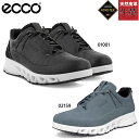 エコー メンズ MULTIVENT M スニーカー 靴 シューズ GORE-TEX ゴアテックス 防水 透湿 アウトドアスニーカー 牛革 ブラック 黒 送料無料...