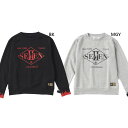 SEVEN2 セブンツー ニッキー ジュニア キッズ ボーイズ 裏起毛クルーネック アパレル ウエア トップス スウェット トレーナー カジュアル 長袖 Uネック 裏起毛 ブラック 黒 グレー 灰色 NIKKI 144120(4)