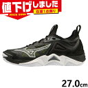在庫1点限り 27.0cm 2.5E相当 ミズノ メンズ レディース ウエーブモーメンタム 3 バレーボール 靴 シューズ 競技 ブラック 黒 送料無料 Miz...