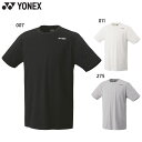ヨネックス メンズ レディース ユニTシャツ バドミントン ウェア 競技 テニス 半袖 UVカット ホワイト 白 ブラック 黒 グレー 灰色 送料無料 YONE...