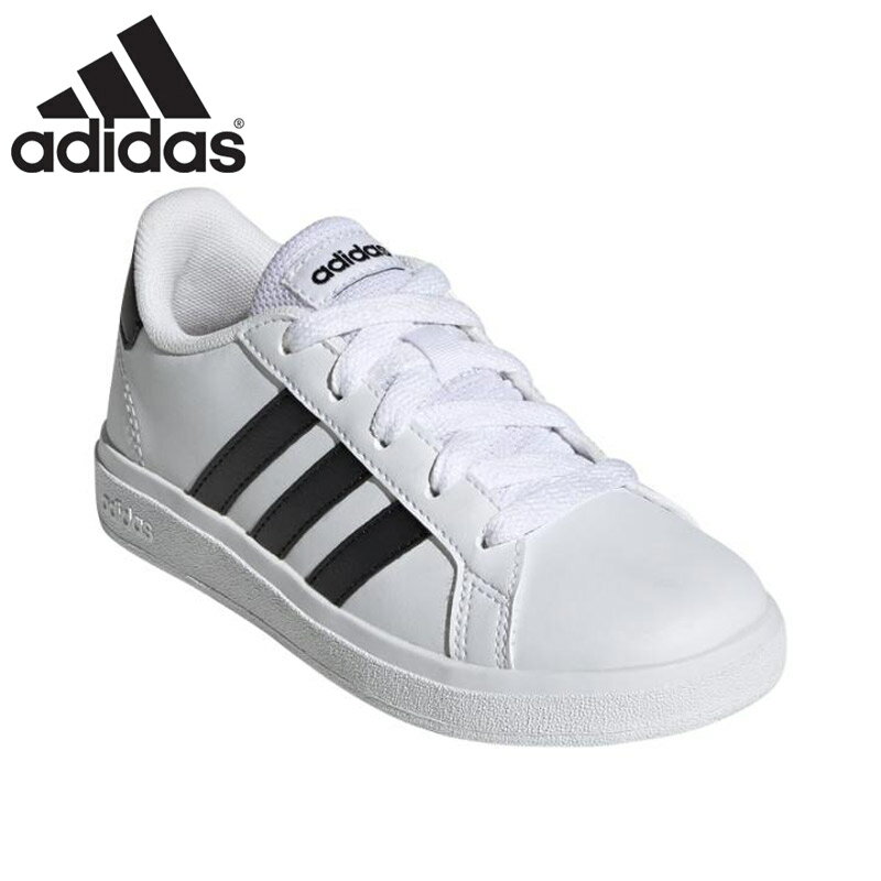 アディダス ジュニア キッズ グランドコート GRAND COURT 2.0 K 男の子 女の子 靴 シューズ 紐靴 ローカット シンプル カジュアル コートタ...