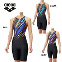 アリーナ レディース レーシングワンピーススパッツ オープンバック・ハーフレッグ 水泳 ウェア 競技 競泳水着 撥水 運動 スポーツ ブラック 黒 送料無料 a...