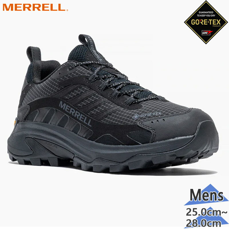 メレル メンズ MOAB SPEED 2 GORE-TEX モアブスピード ゴアテックス スニーカー 靴 シューズ トレイル 防水 M037513 ブラック 黒 送料無料 MERRELL M037513