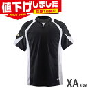 在庫1点限り XAサイズ デサント メンズ ベースボールシャツ 野球 ウェア トップス 半袖 競技 練習用 試合用 セカンドユニフォーム 吸汗 速乾 ブラック 黒 DESCENTE DB-113(4)
