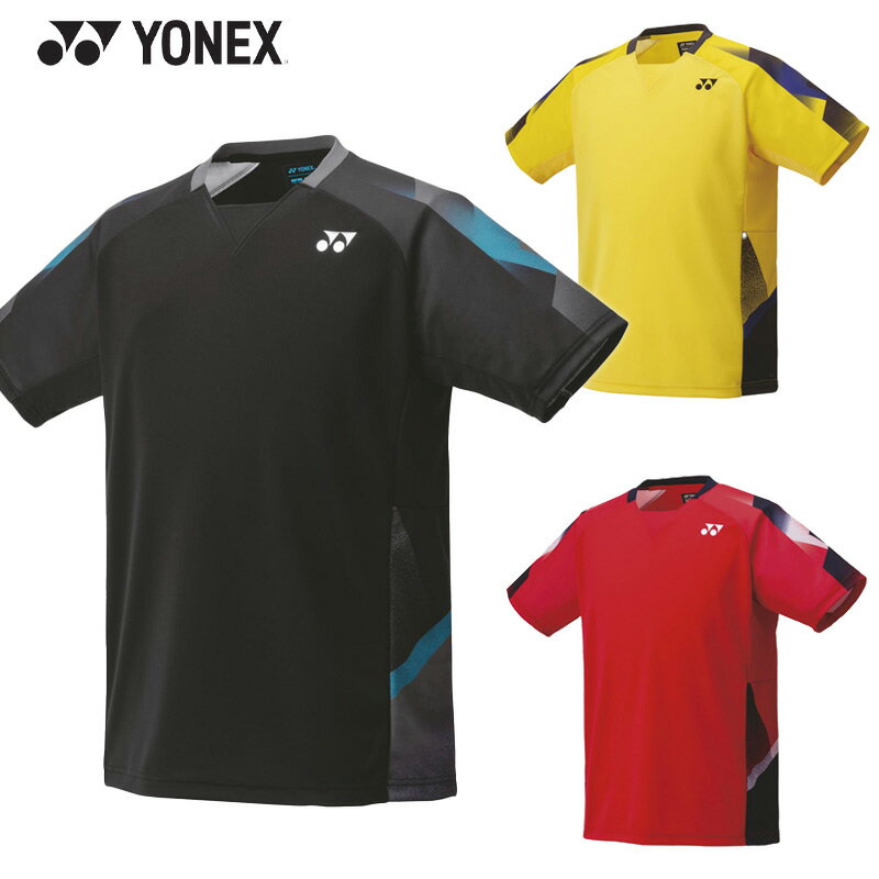 ヨネックス ジュニア キッズ ジュニアゲームシャツ バドミントン ウェア 競技 半袖 ベリークール 吸汗速乾 UVカット 制電 日本製 ブラック 黒 レッド 赤...