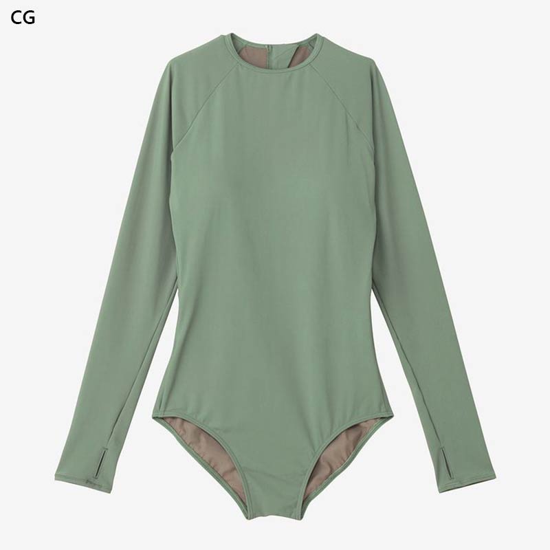 スピード レディース ザ スーツ ロングスリーブ 水泳 ウェア 競技 水着 長袖 UVカット ストレッチ 運動 スポーツ ブラック 黒 ベージュ グリーン 緑 送料無料 speedo SFW02481
